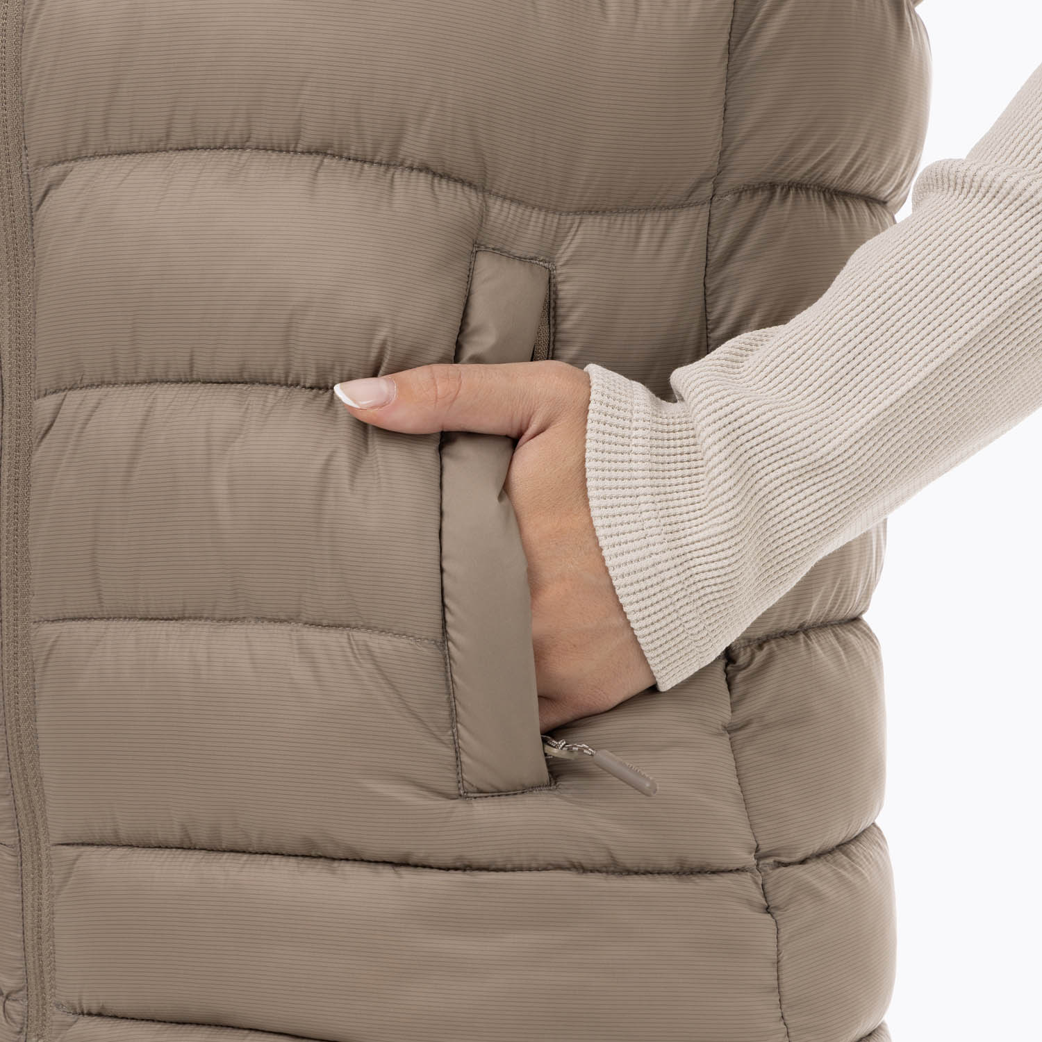CHALECO MUJER VEST PARKA MARRÓN - 5