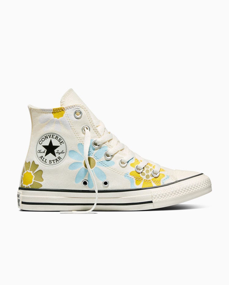 ZAPATILLAS MUJER CHUCK TAYLOR ALL STAR FLORALS CREMA - 1