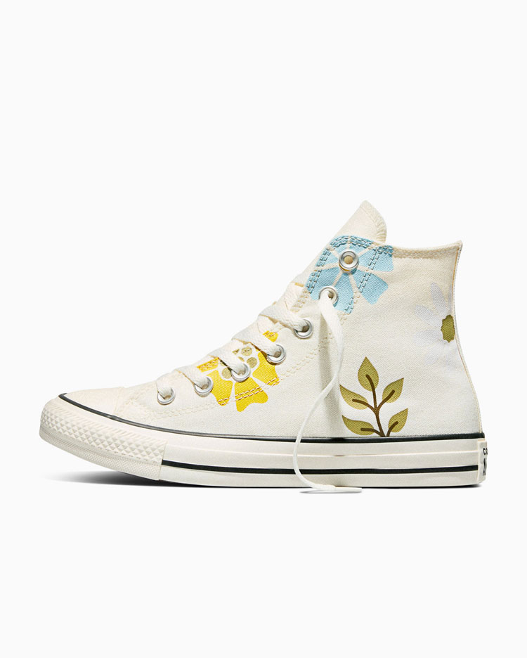 ZAPATILLAS MUJER CHUCK TAYLOR ALL STAR FLORALS CREMA - 2