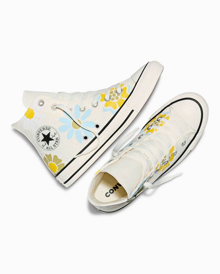 ZAPATILLAS MUJER CHUCK TAYLOR ALL STAR FLORALS CREMA - 3