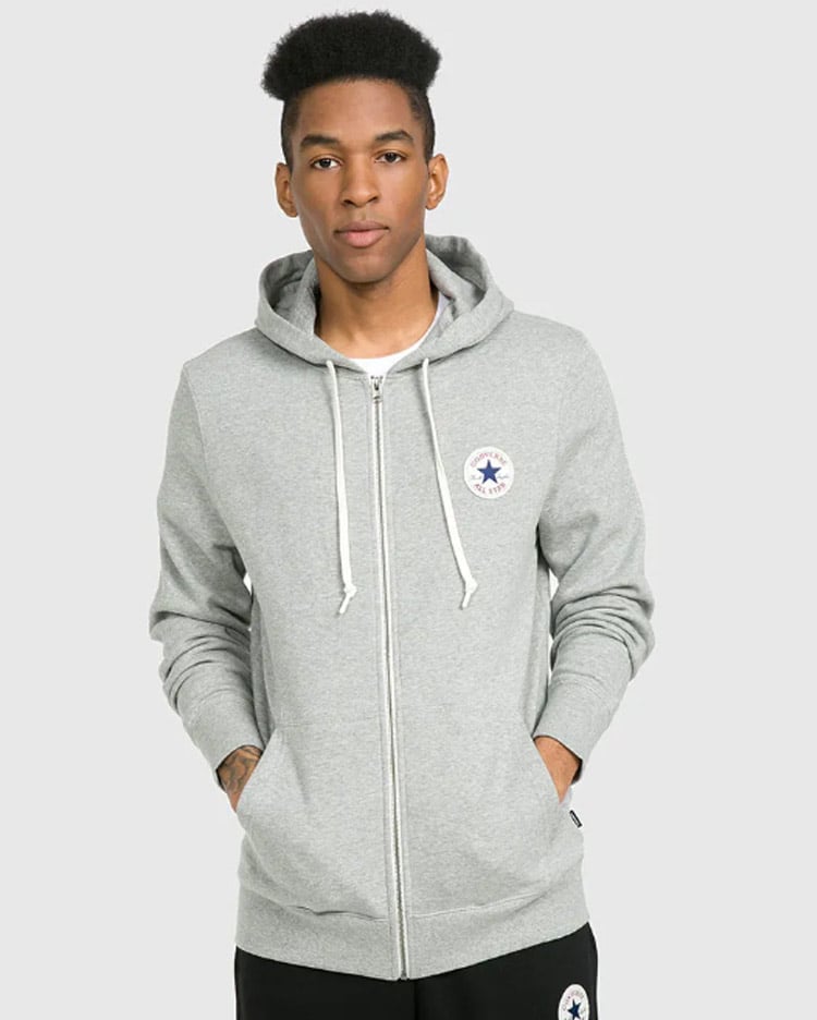 POLERA HOMBRE FULL ZIP GRIS - 1
