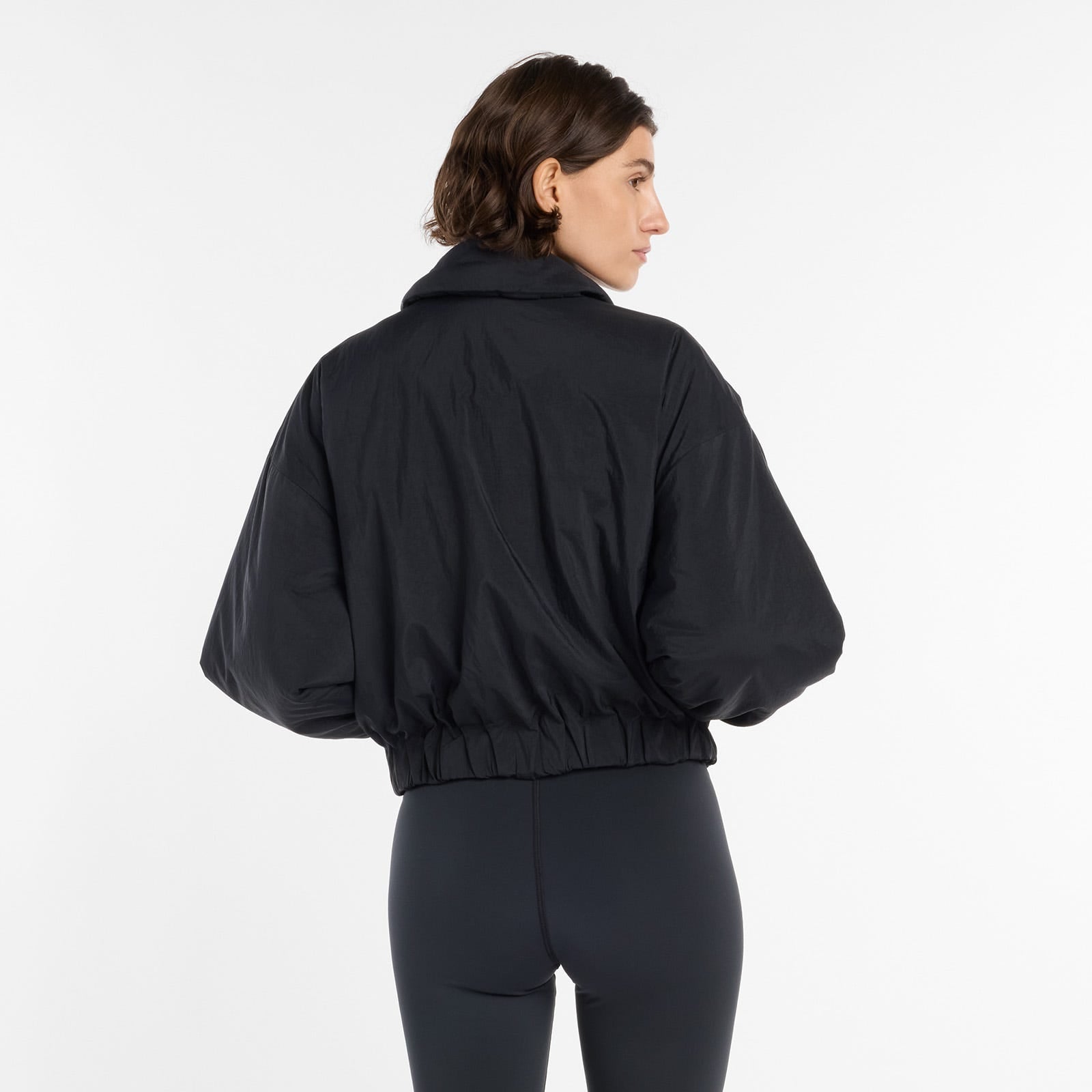 CASACA MUJER WOVEN BOMBER NEGRO - 3