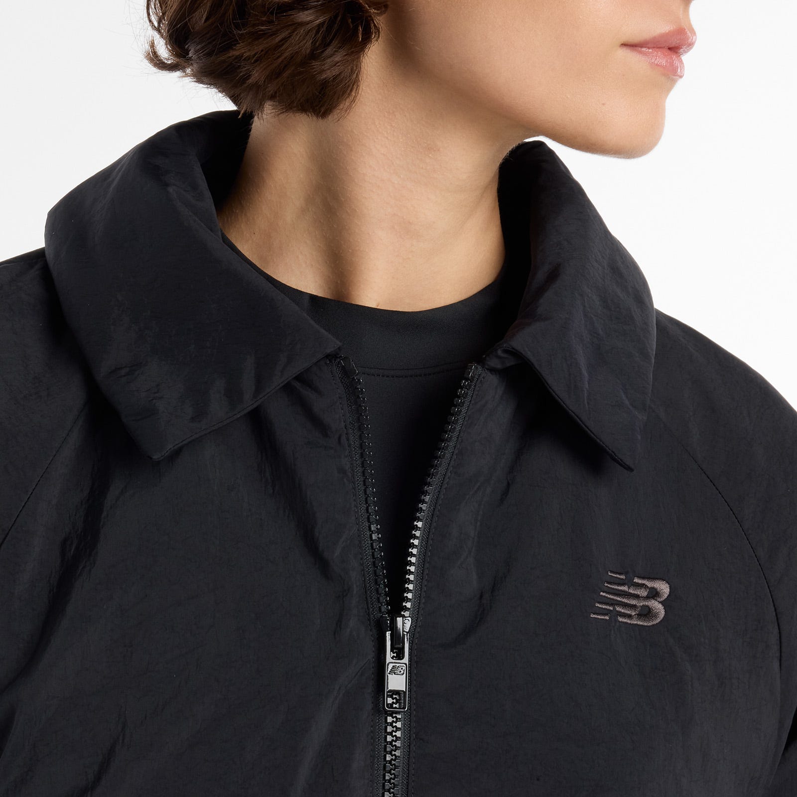 CASACA MUJER WOVEN BOMBER NEGRO - 6