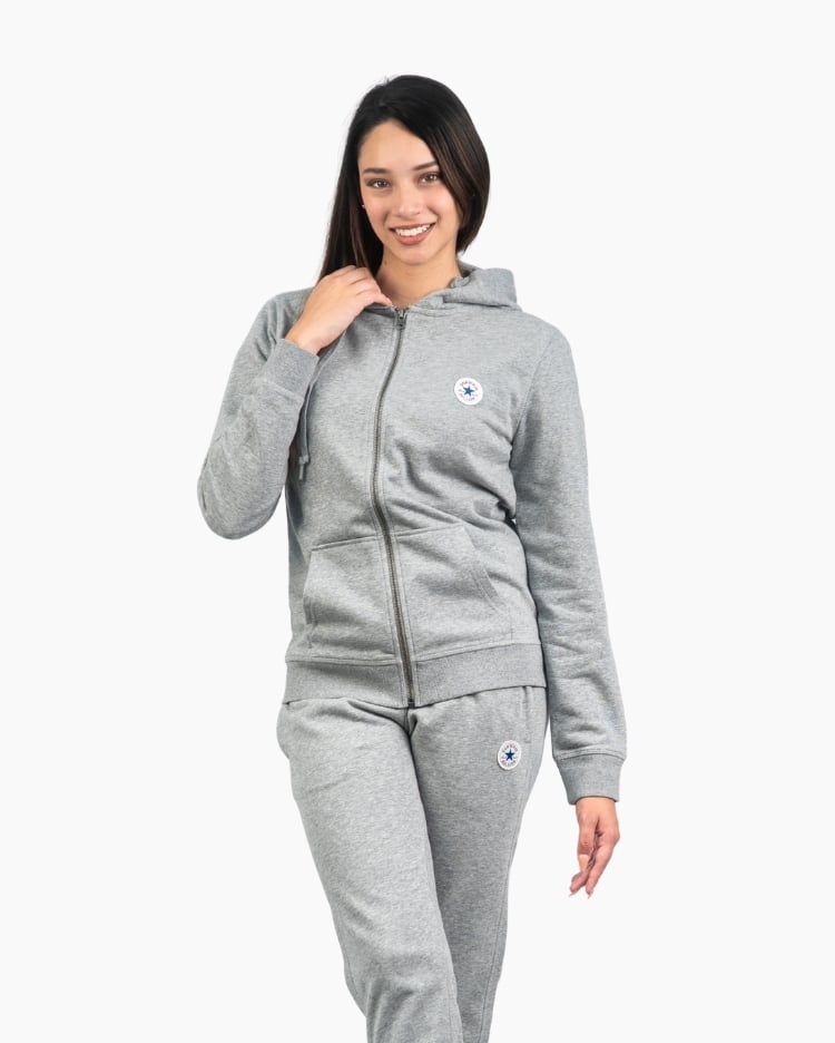 POLERA MUJER CORE FULL ZIP GRIS - 2