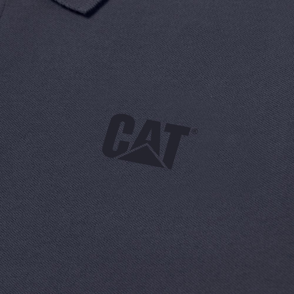 POLO HOMBRE CAT LOGO PIQUE AZUL V2 - 4