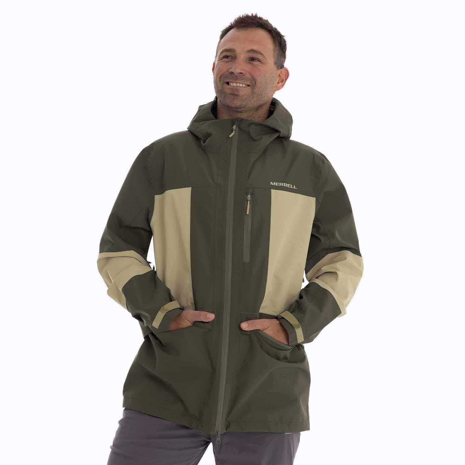CASACA HOMBRE BRAVO HARD SHELL VERDE - 1