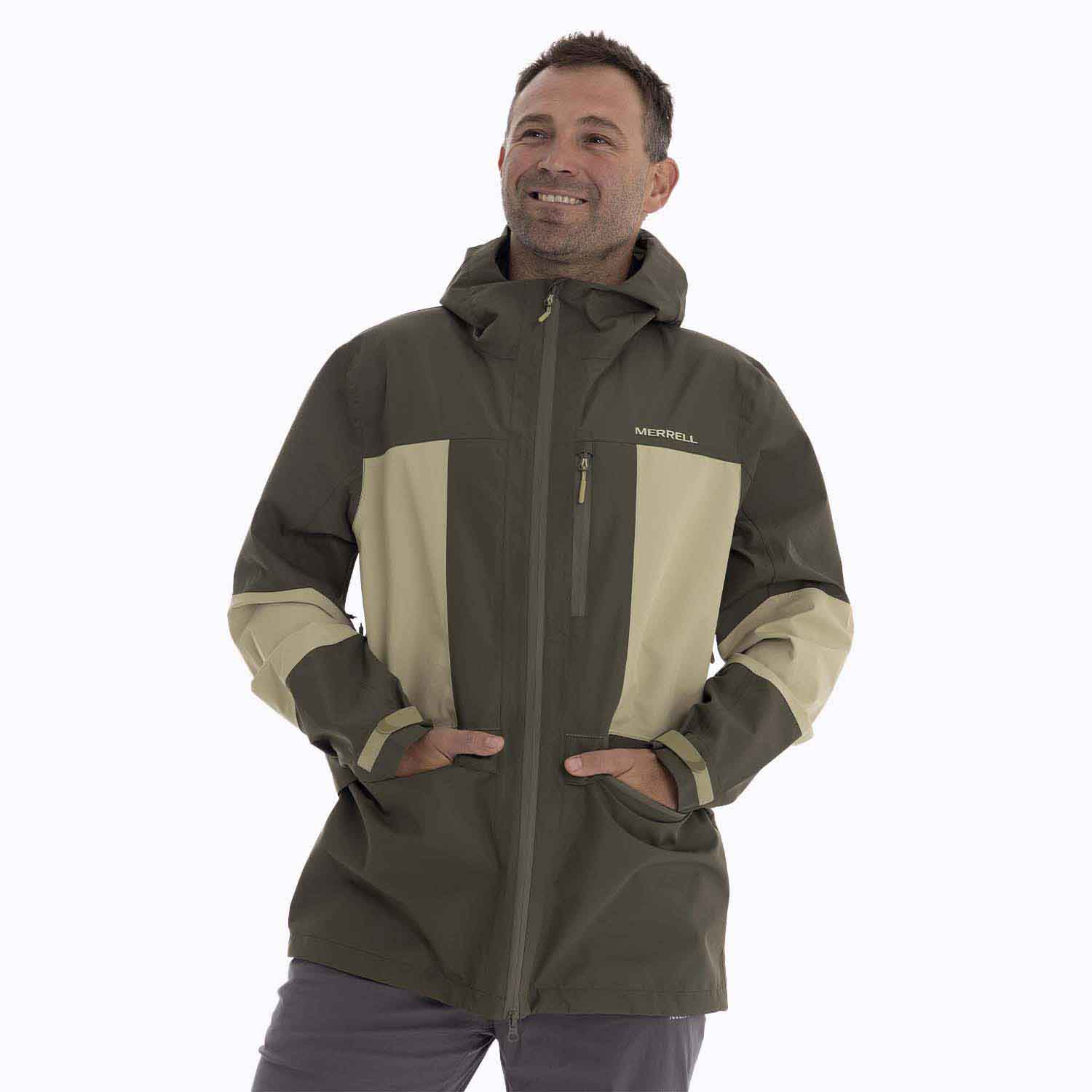 CASACA HOMBRE BRAVO HARD SHELL VERDE - 1