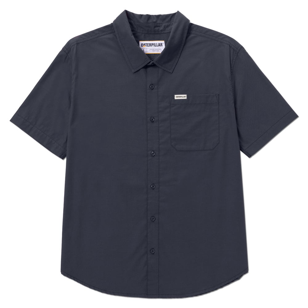 CAMISA HOMBRE POPLIN S/S AZUL - 1