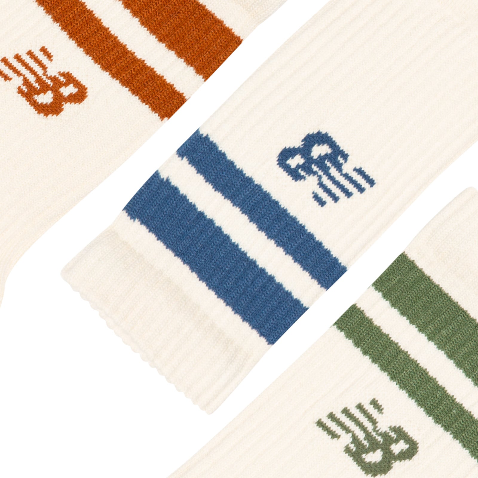 MEDIAS ACTIVE LIFESTYLE STRIPED CREW SOCKS 3 PACK MULTICOLOR - 4