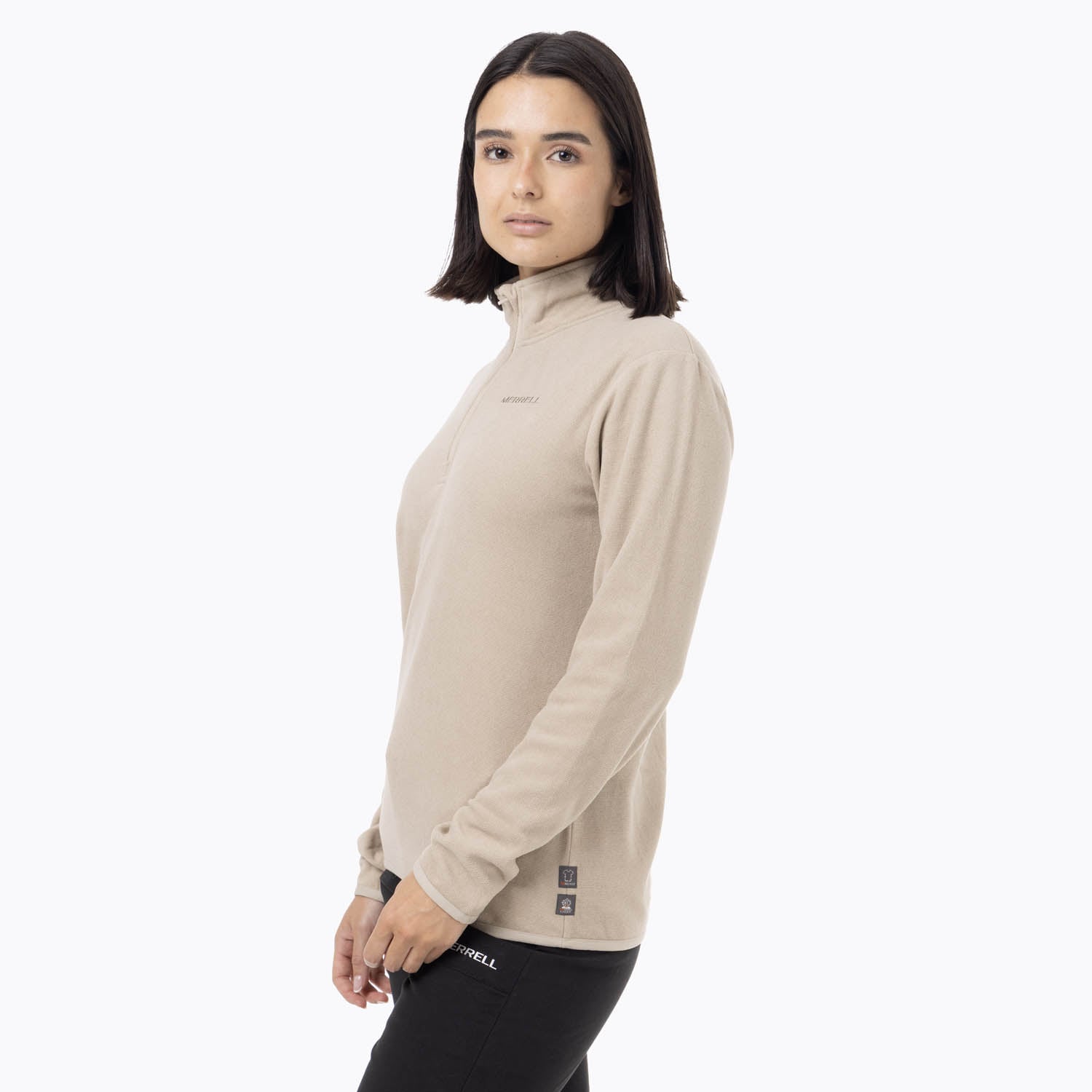 CASACA MUJER MICROFLEECE ZIP TOP ULTRA LIGHT BEIGE - 2