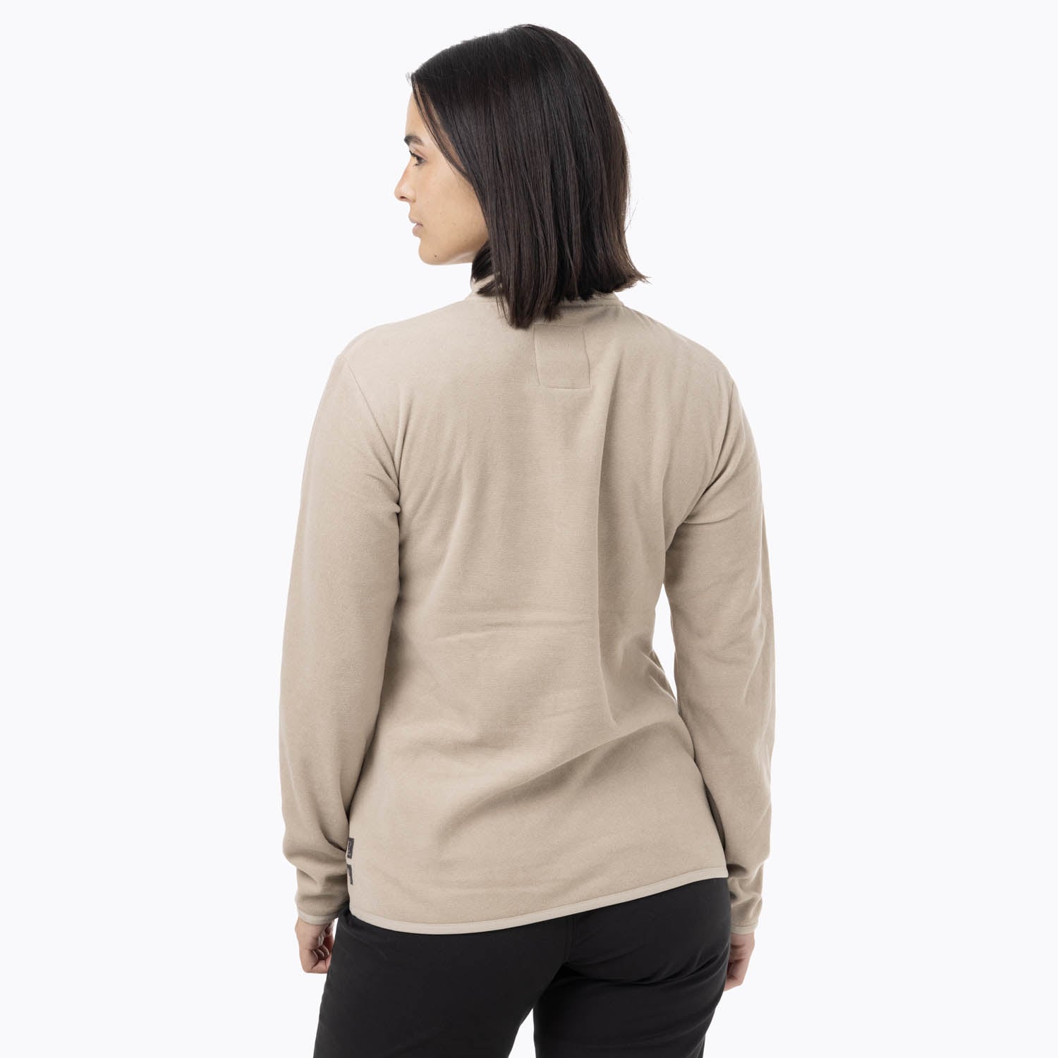CASACA MUJER MICROFLEECE ZIP TOP ULTRA LIGHT BEIGE - 3