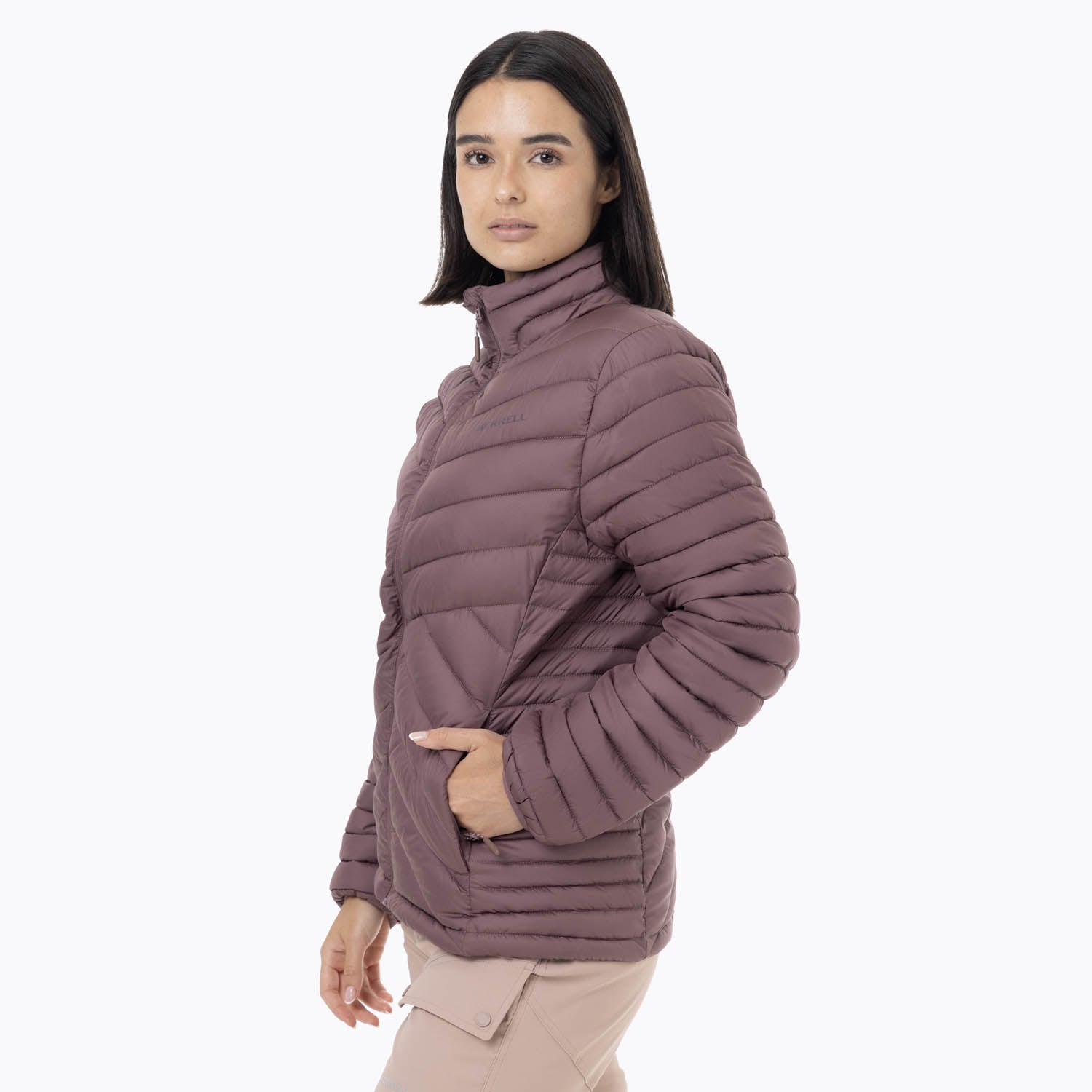 CASACA MUJER FULL ZIPPER PARKA MORADO - 1