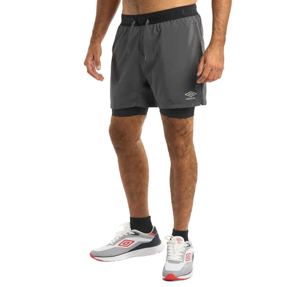 SHORT HOMBRE HYBRID GRIS - 1