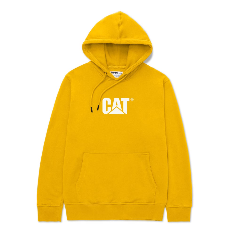 POLERA HOMBRE FLEECE CAT LOGO PULLOVER AMARILLO - 1