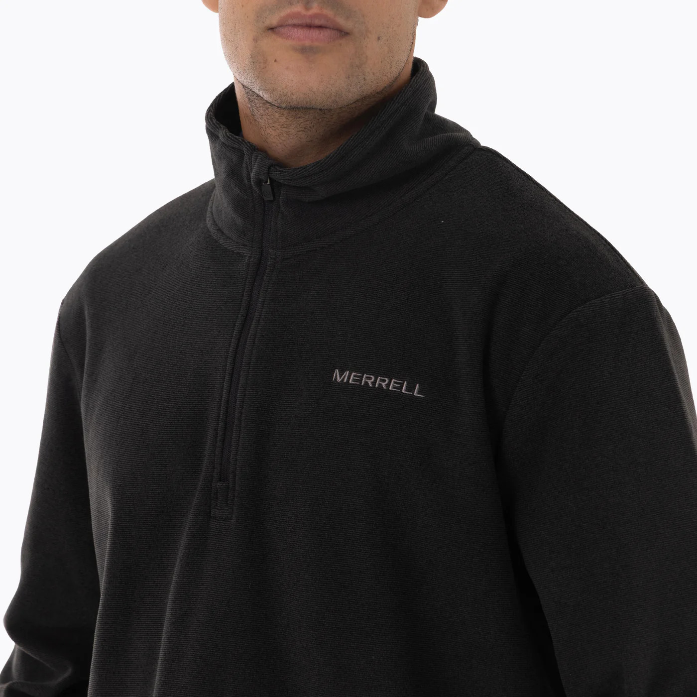 CASACA HOMBRE DEION MICROFLEECE ZIP TOP ULTRA LIGHT NEGRO - 4