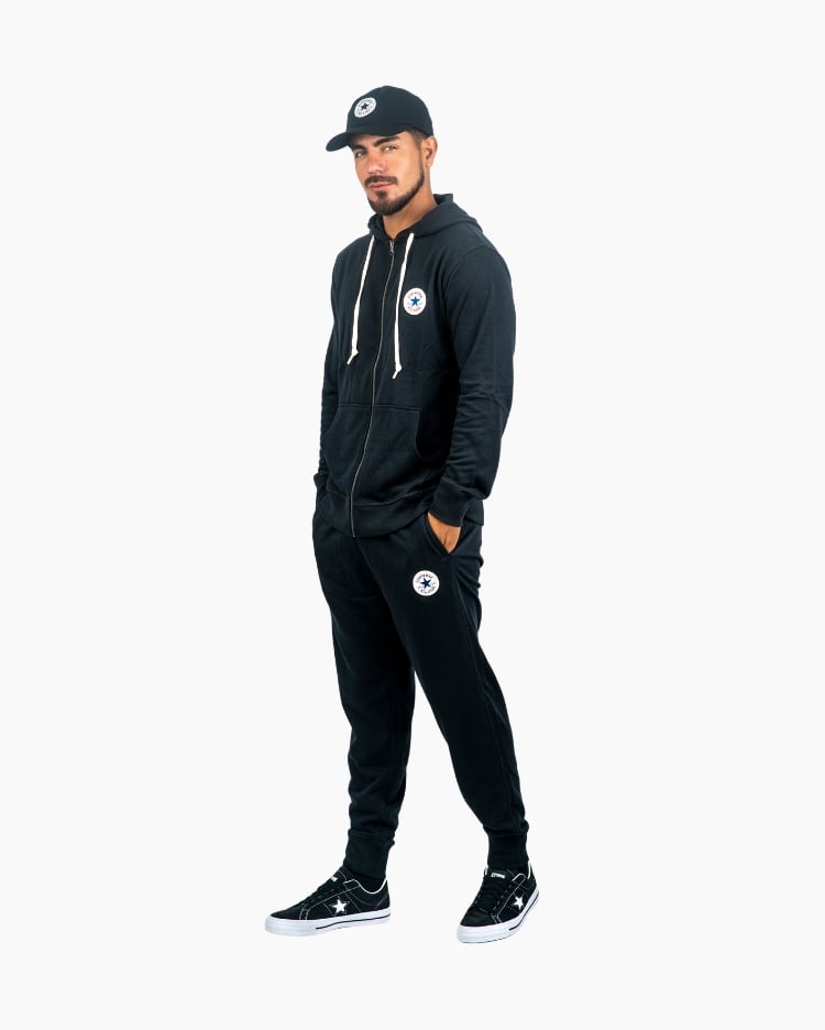 POLERA HOMBRE FULL ZIP NEGRO - 3