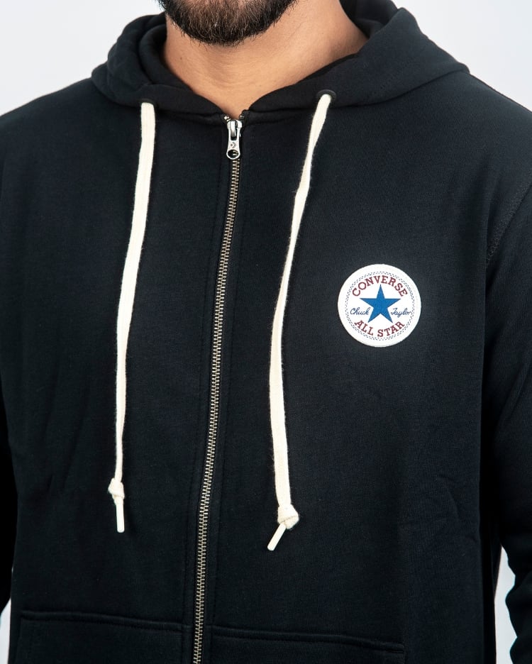 POLERA HOMBRE FULL ZIP NEGRO - 4
