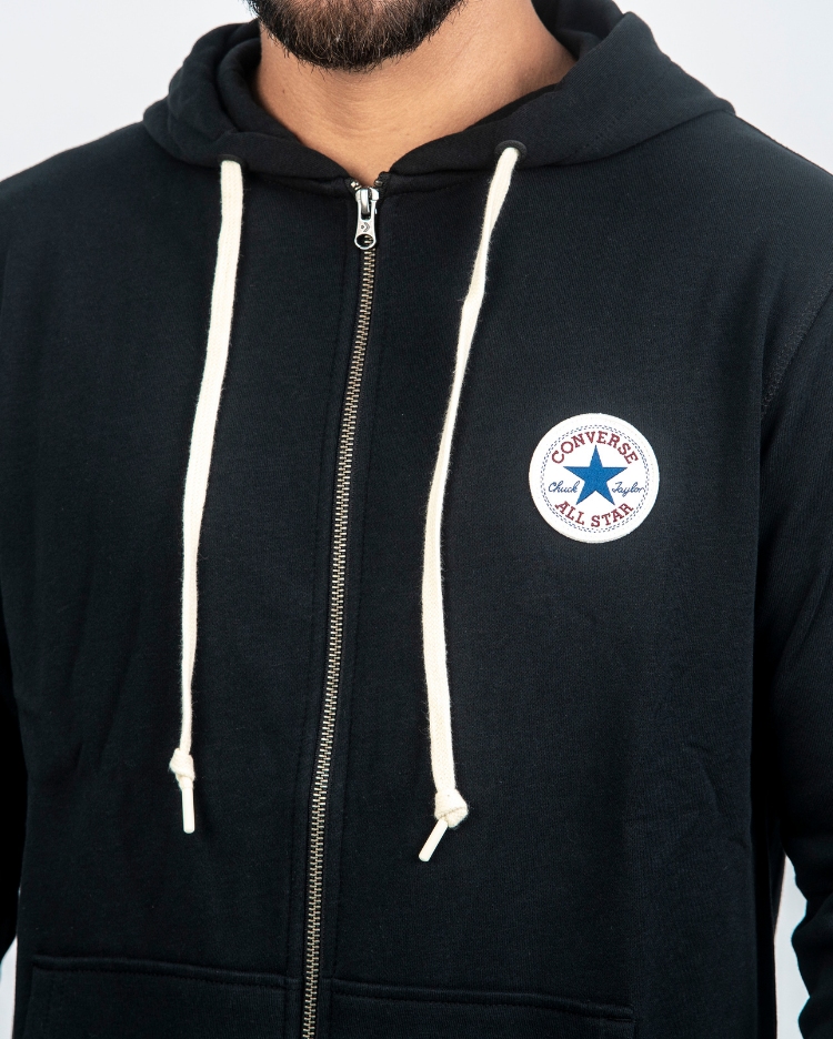 POLERA HOMBRE FULL ZIP NEGRO - 4