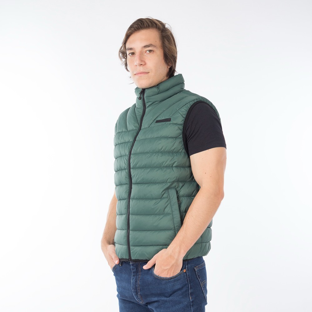 CHALECO KANE SUPER LIGHTWEIGHT PACKABLE PUFFER VEST VERDE - 3