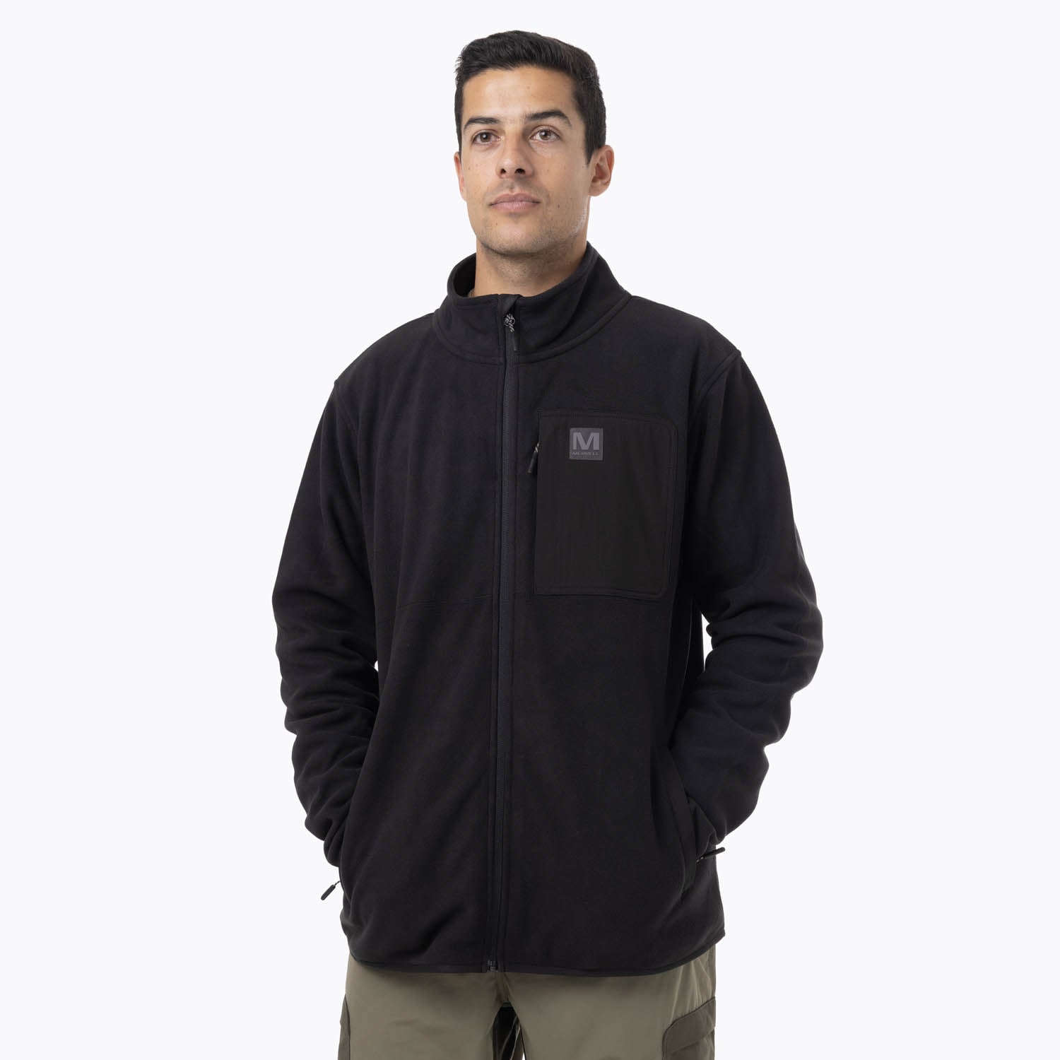 CASACA HOMBRE DEKAUS MICROFLEECE FULL ZIPPER NEGRO - 1