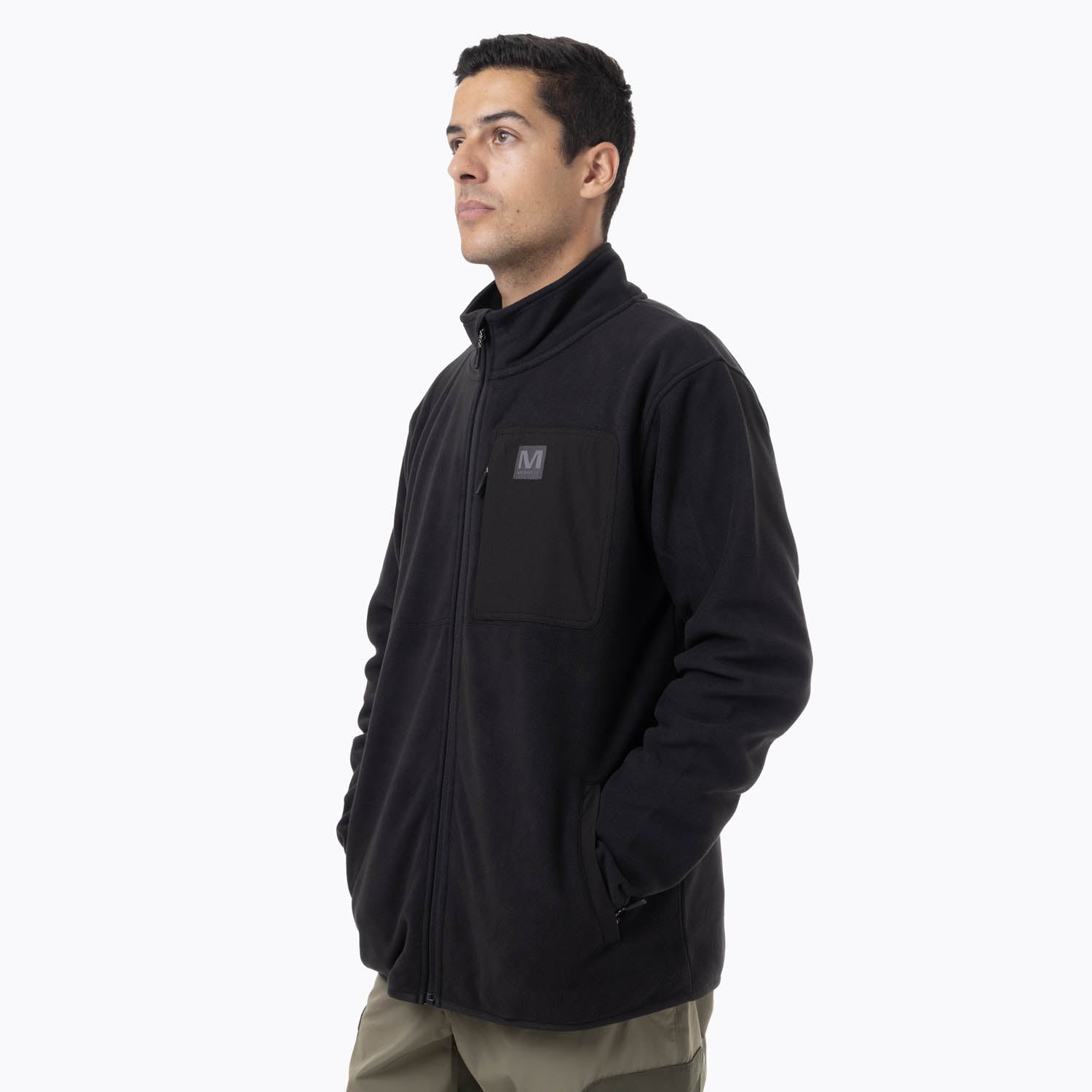 CASACA HOMBRE DEKAUS MICROFLEECE FULL ZIPPER NEGRO - 2
