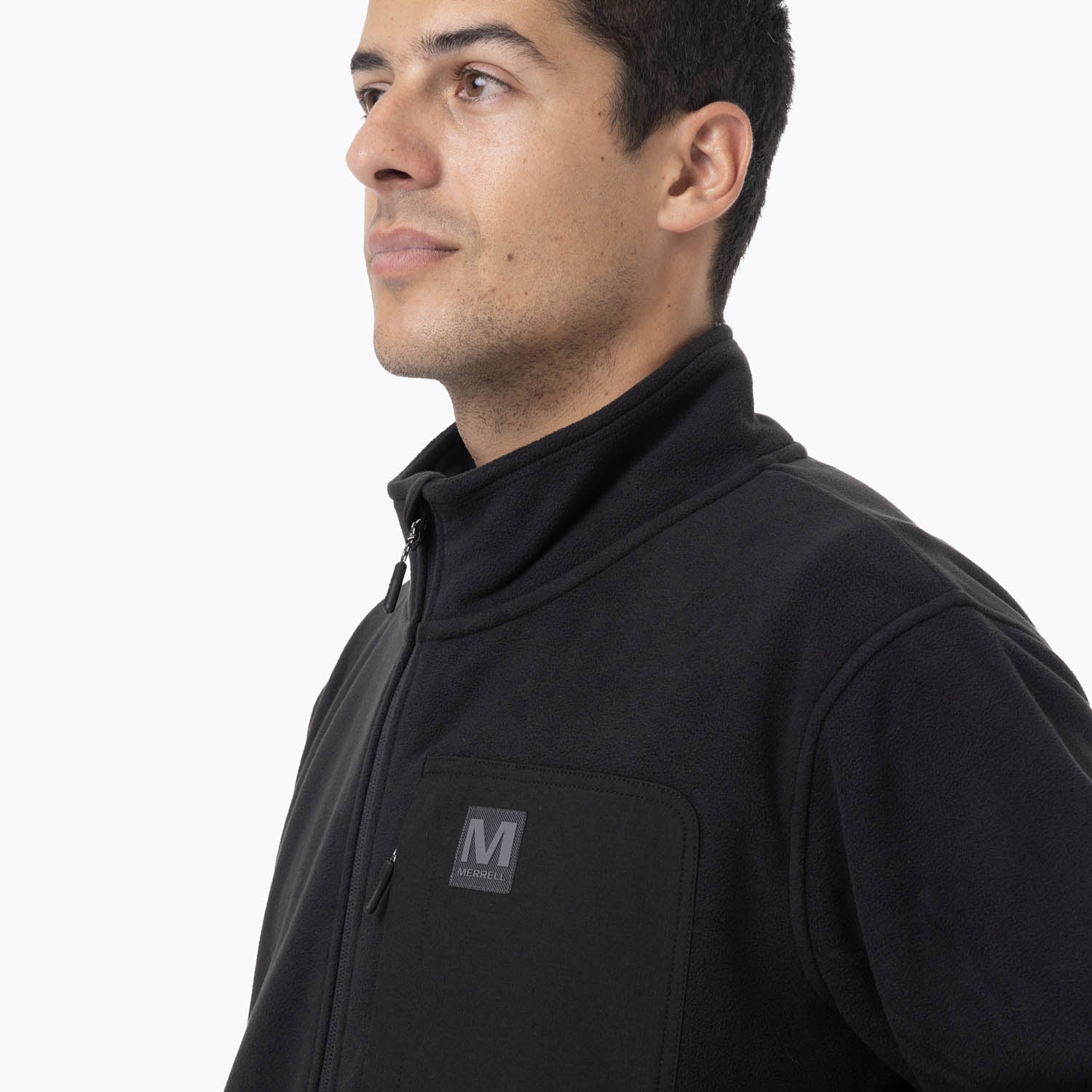 CASACA HOMBRE DEKAUS MICROFLEECE FULL ZIPPER NEGRO - 4