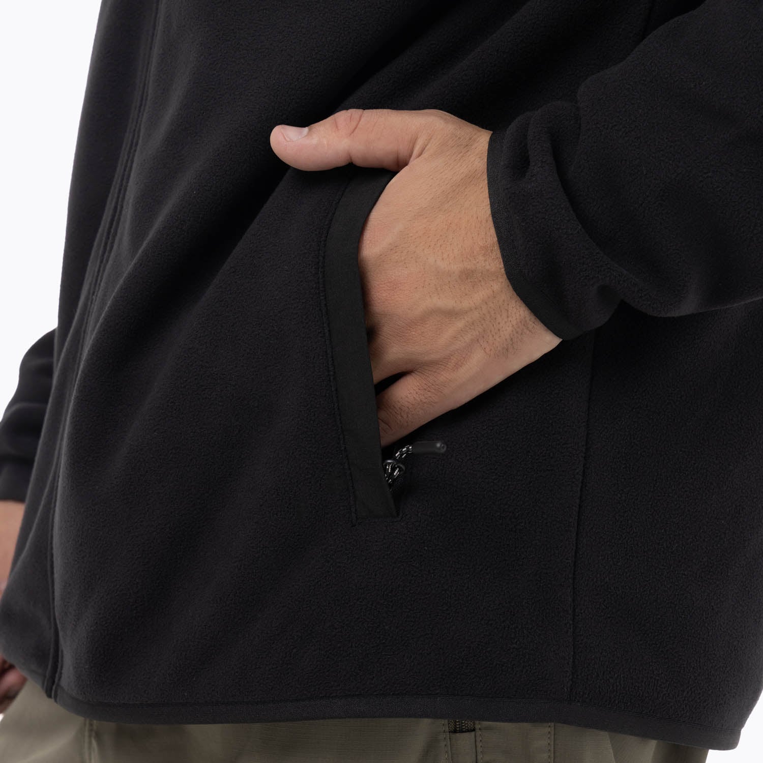 CASACA HOMBRE DEKAUS MICROFLEECE FULL ZIPPER NEGRO - 5