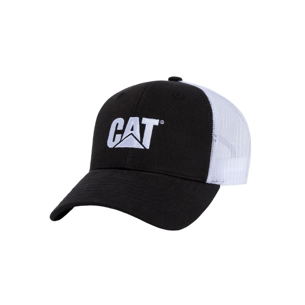 GORRO MUJER CAT LOGO MESH BACK NEGRO - 1