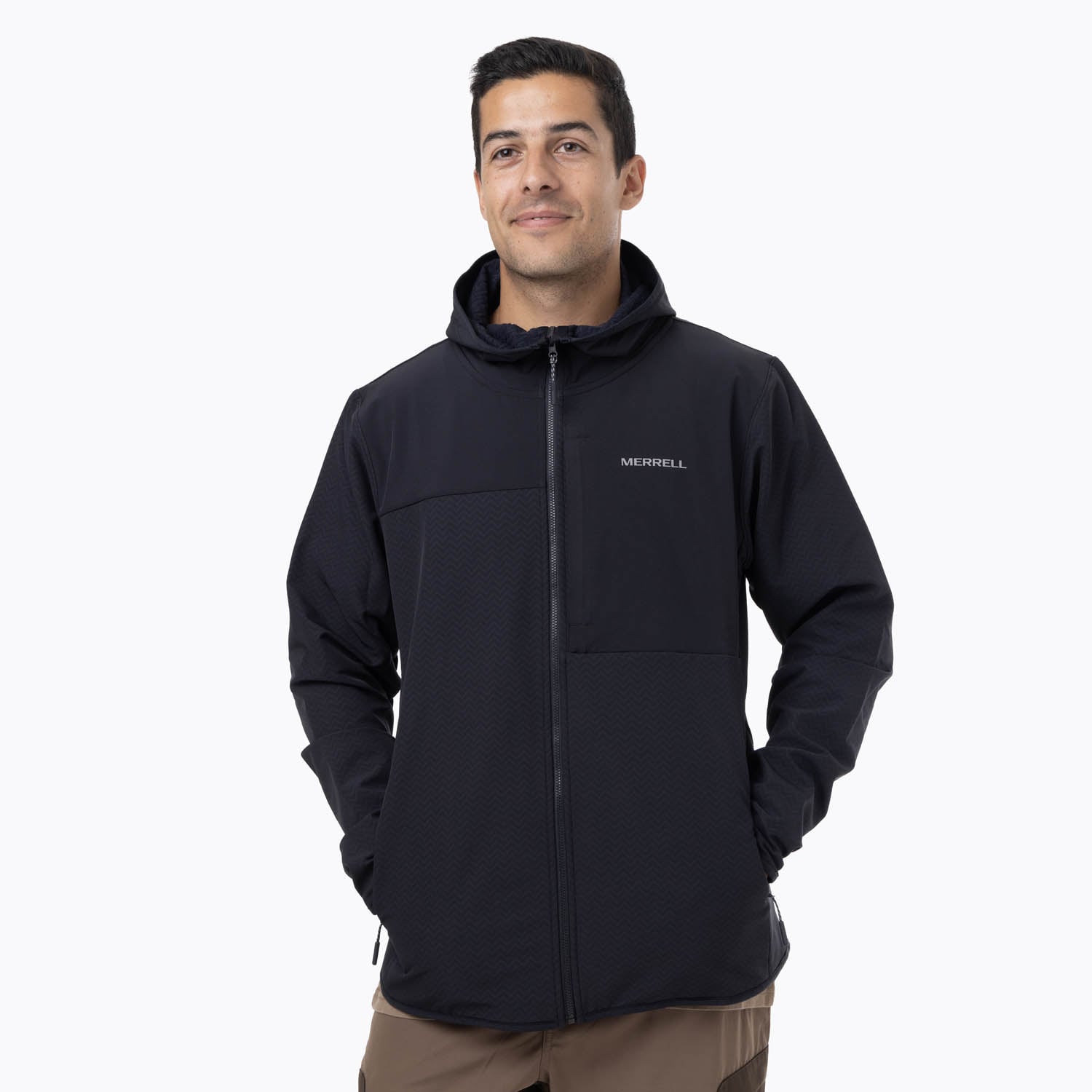 CASACA HOMBRE MEZEIS SWEATSHIRT FULL ZIPPER NEGRO - 1