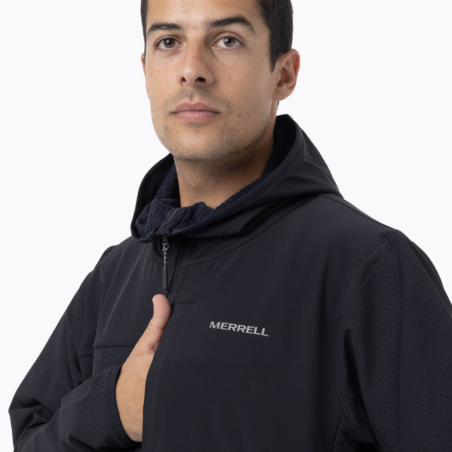 CASACA HOMBRE MEZEIS SWEATSHIRT FULL ZIPPER NEGRO - 6