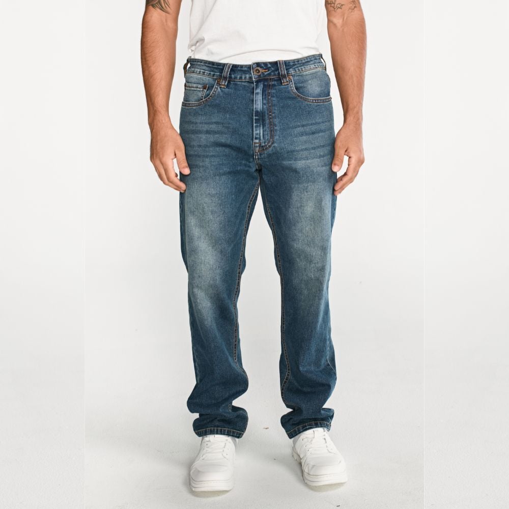 PANTALÓN JEAN HOMBRE TRIBLEND STRETCH DENIM STRAIGHT AZUL - 1
