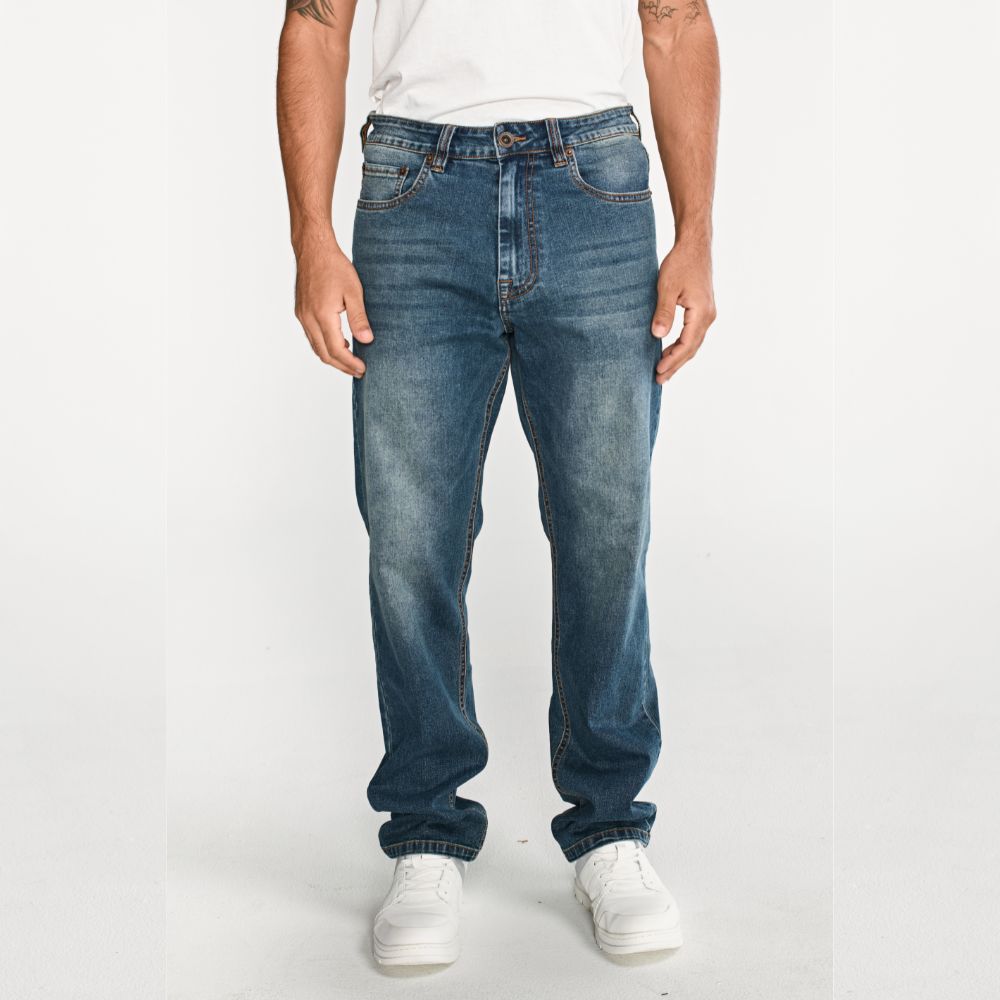 PANTALÓN JEAN HOMBRE TRIBLEND STRETCH DENIM STRAIGHT AZUL - 1
