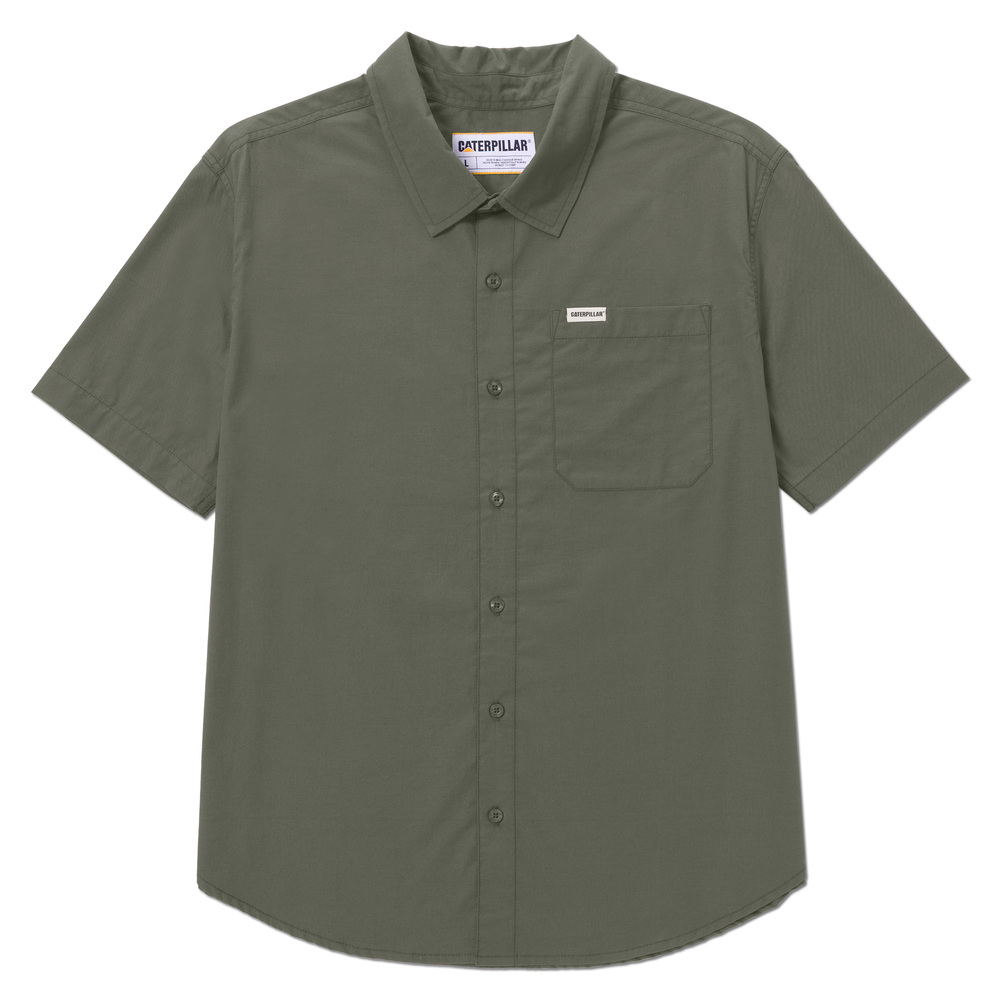CAMISA HOMBRE POPLIN S/S VERDE - 1