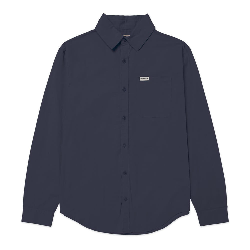 CAMISA HOMBRE CONVERTIBLE L/S POPLIN AZUL - 1
