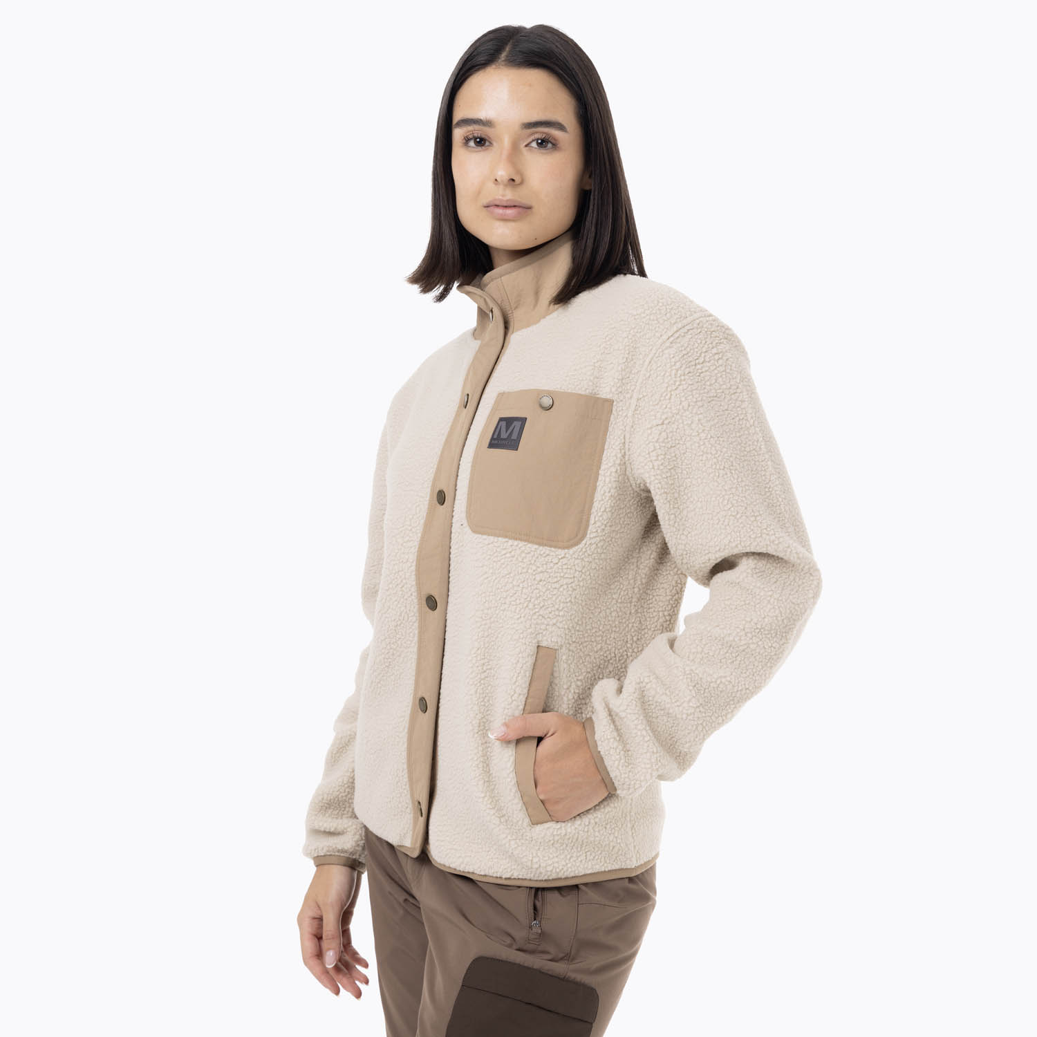 CASACA MUJER LIGHTWEIGHT FULL-ZIP SHERP BEIGE - 2