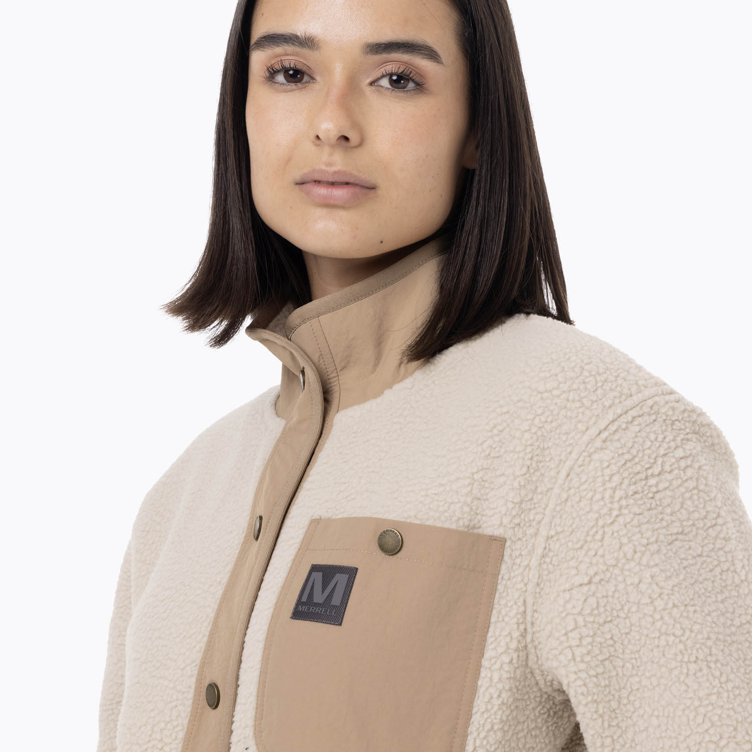 CASACA MUJER LIGHTWEIGHT FULL-ZIP SHERP BEIGE - 4