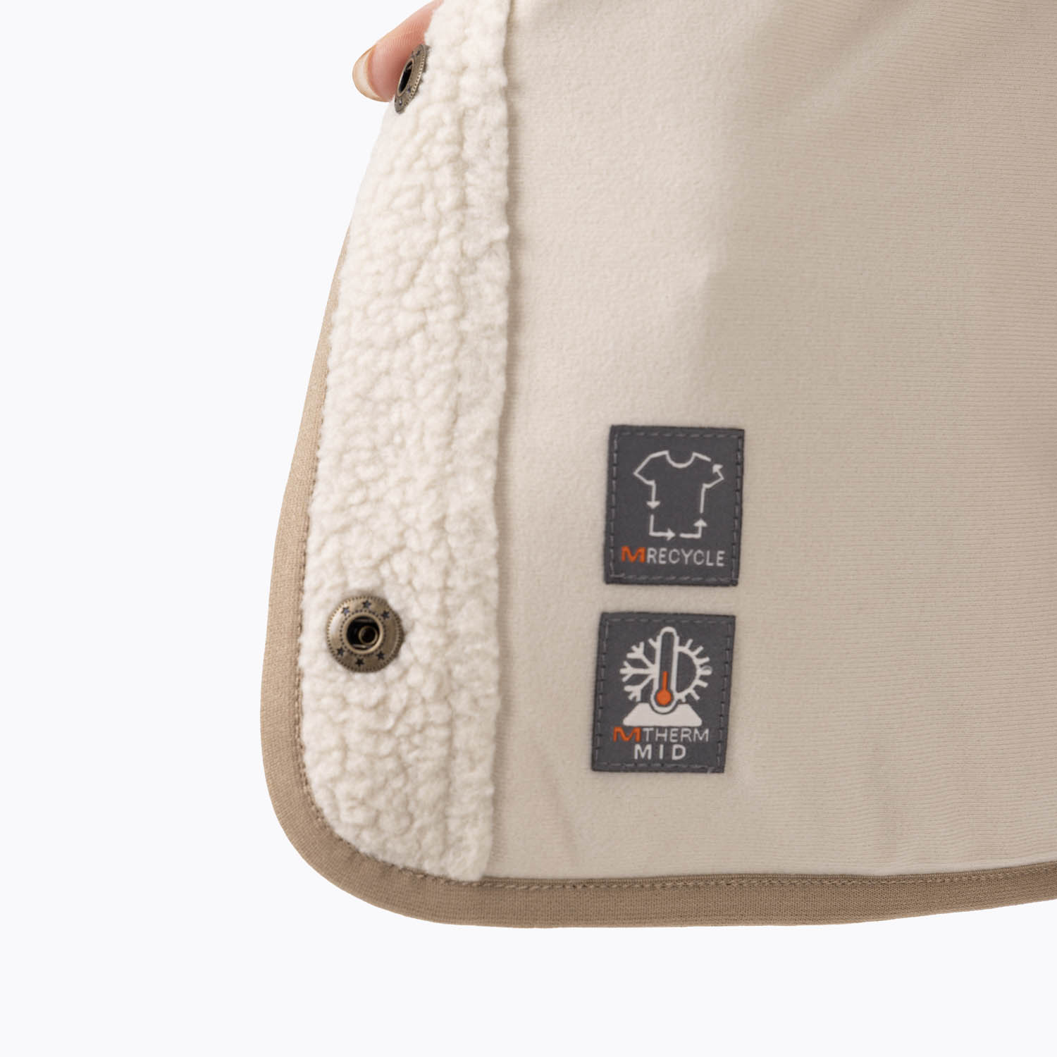 CASACA MUJER LIGHTWEIGHT FULL-ZIP SHERP BEIGE - 6
