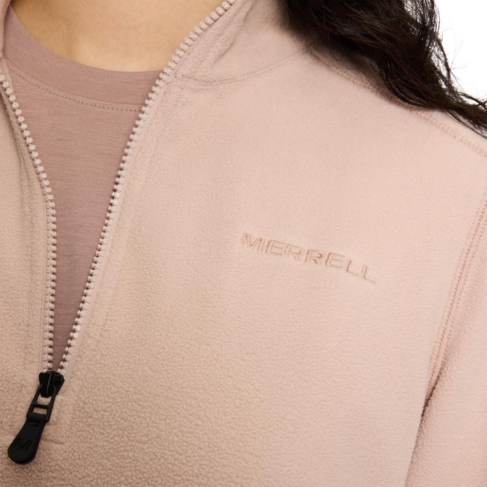 POLERA MUJER WHITE PINE QUARTER ZIP ROSADO - 5