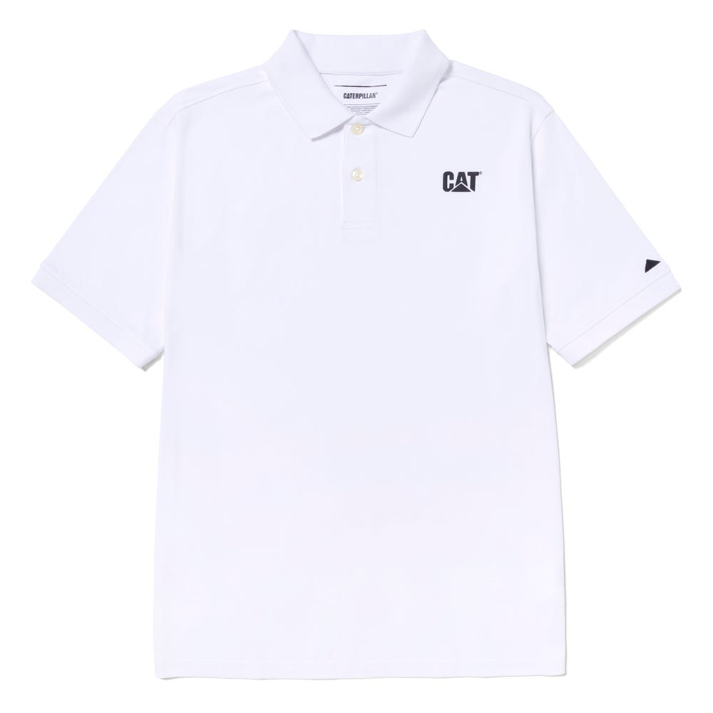 POLO HOMBRE CAT LOGO JERSEY BLANCO - 1