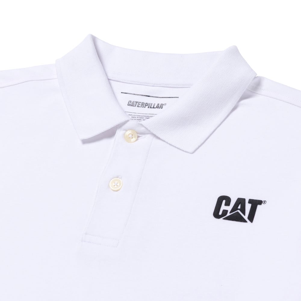 POLO HOMBRE CAT LOGO JERSEY BLANCO - 2