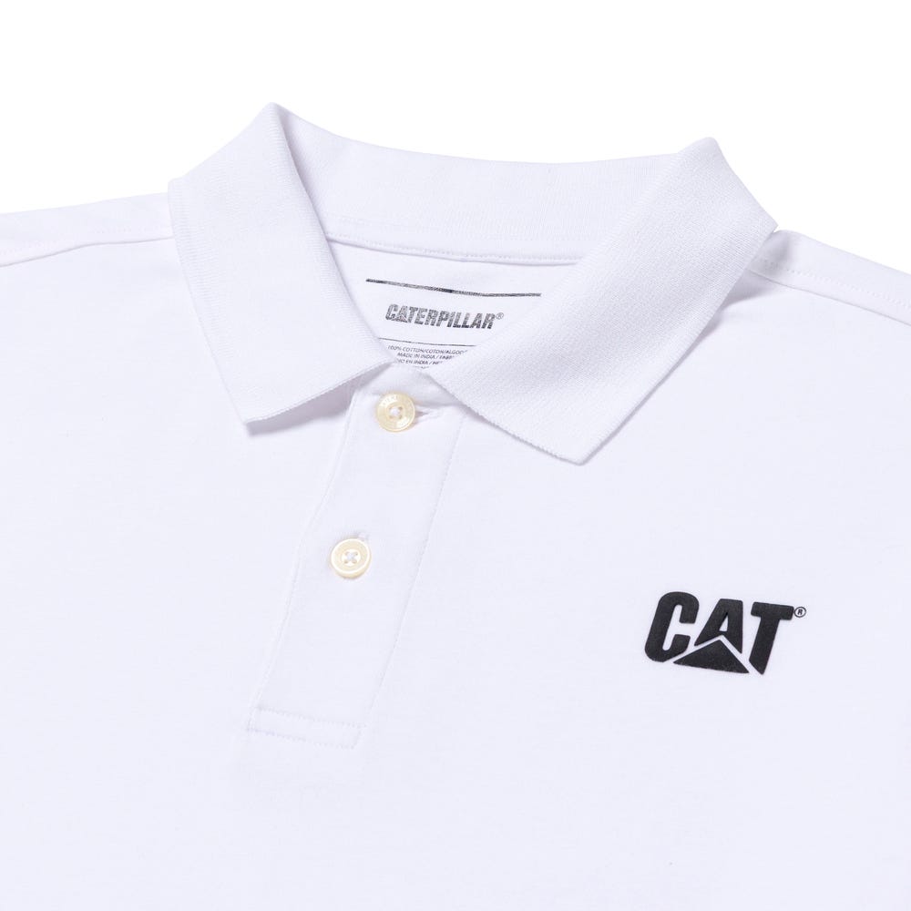 POLO HOMBRE CAT LOGO JERSEY BLANCO - 2