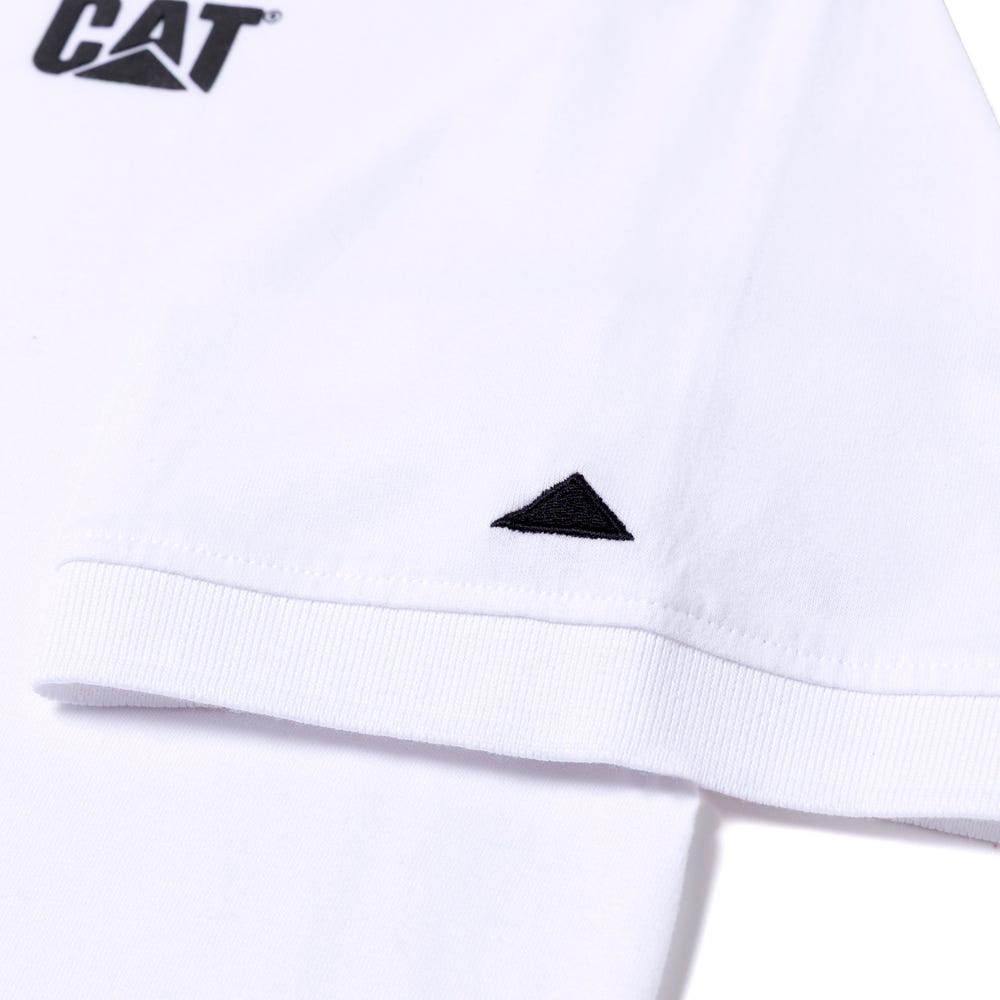 POLO HOMBRE CAT LOGO JERSEY BLANCO - 5