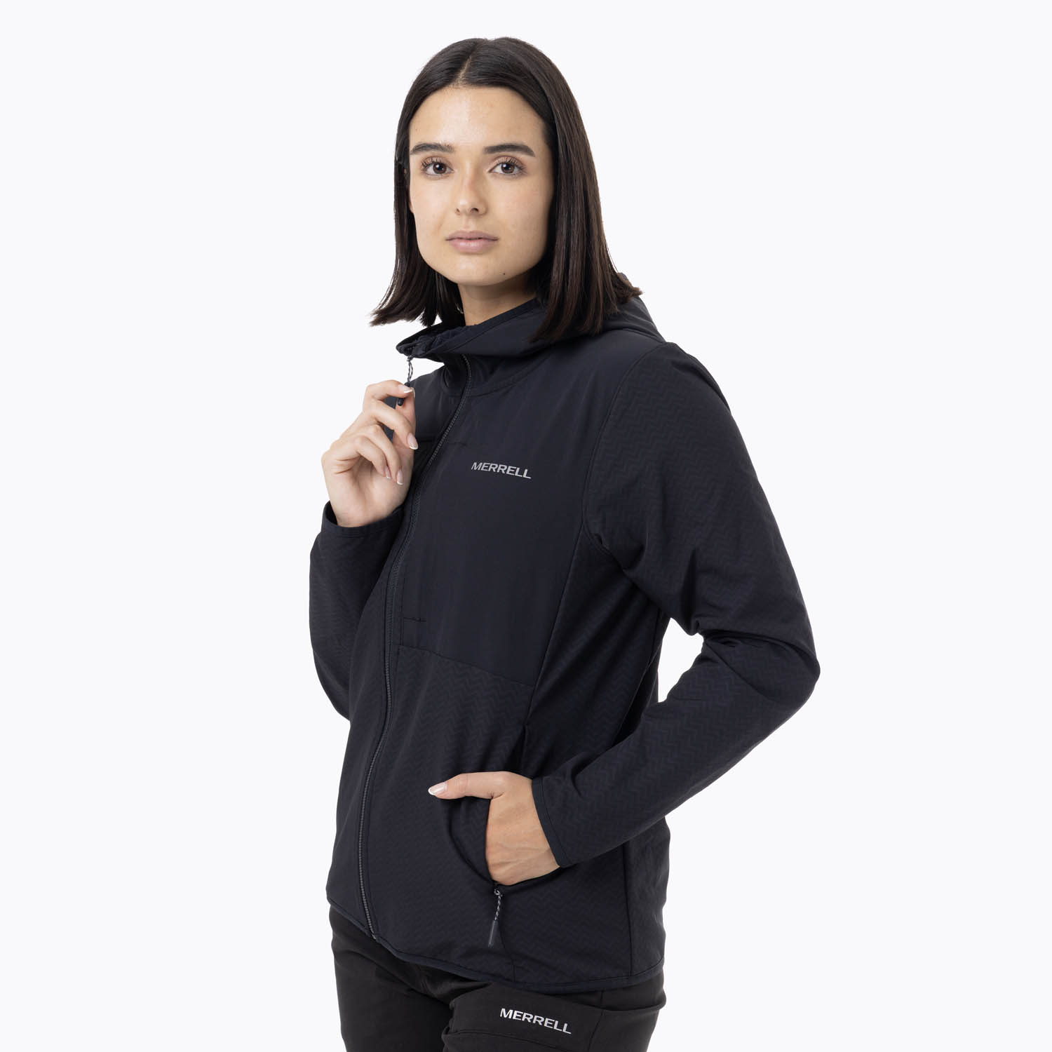CASACA MUJER SWEATSHIRT FULL ZIPPER NEGRO - 2