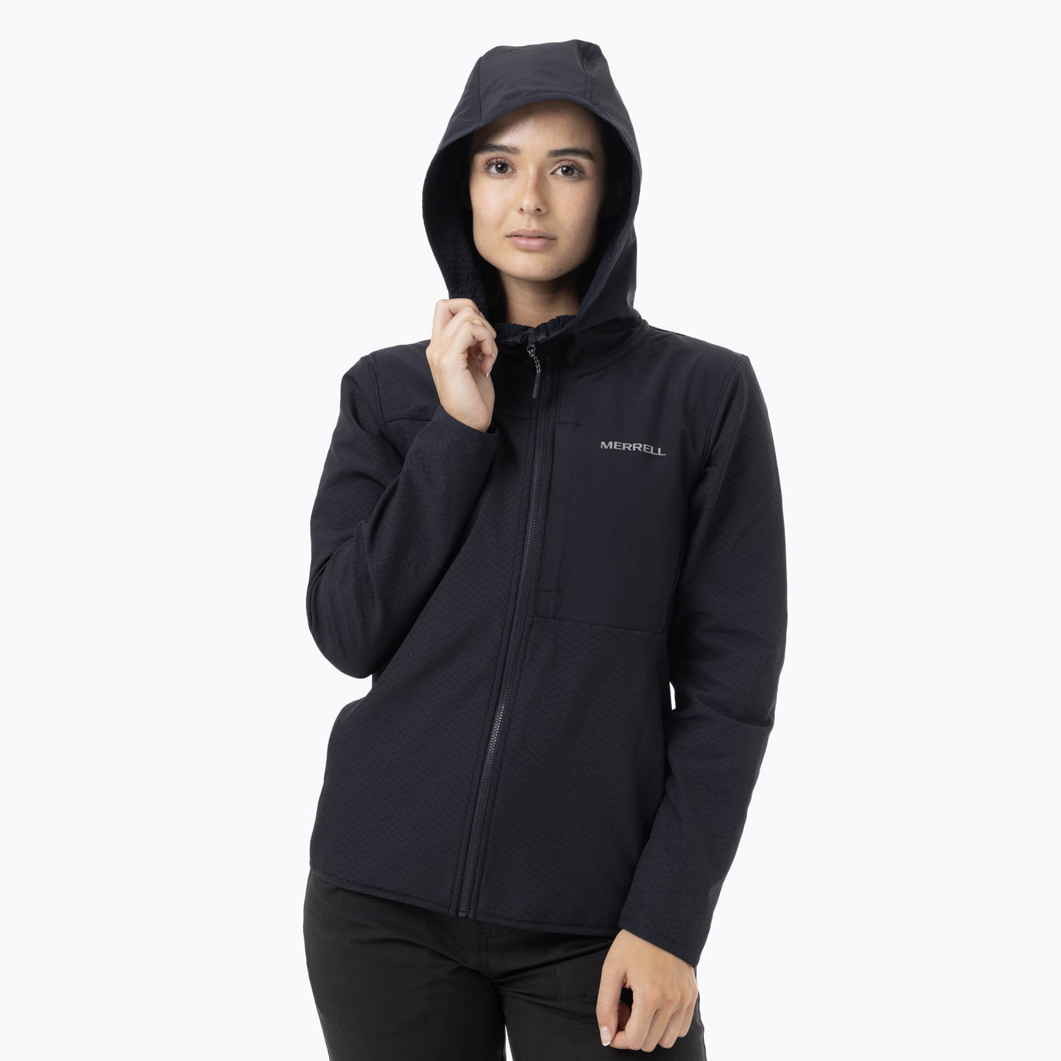 CASACA MUJER SWEATSHIRT FULL ZIPPER NEGRO - 5