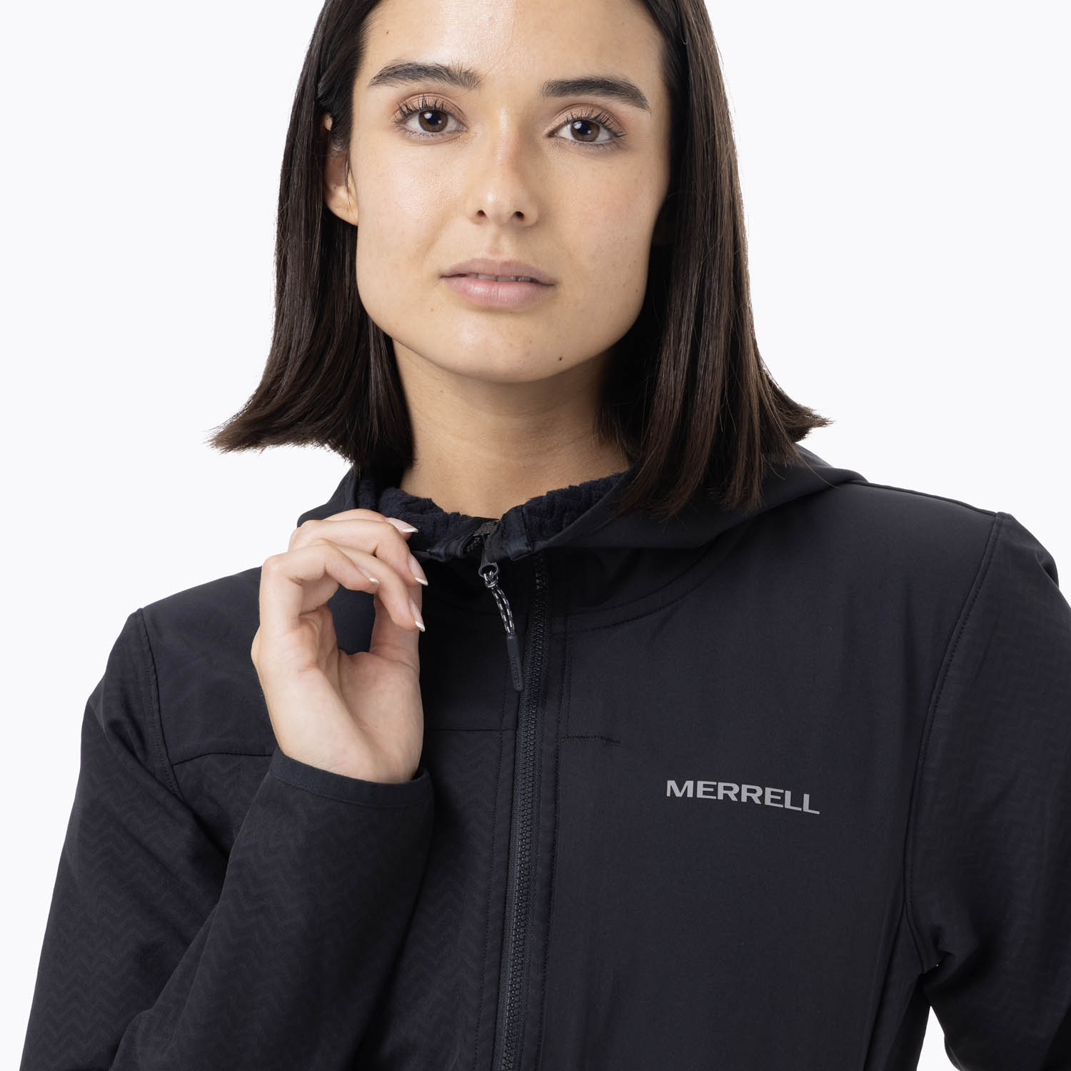 CASACA MUJER SWEATSHIRT FULL ZIPPER NEGRO - 6