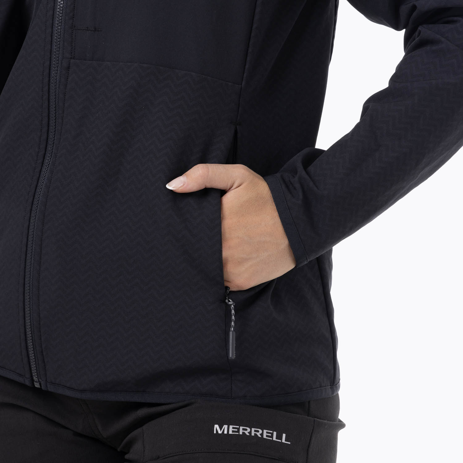 CASACA MUJER SWEATSHIRT FULL ZIPPER NEGRO - 7
