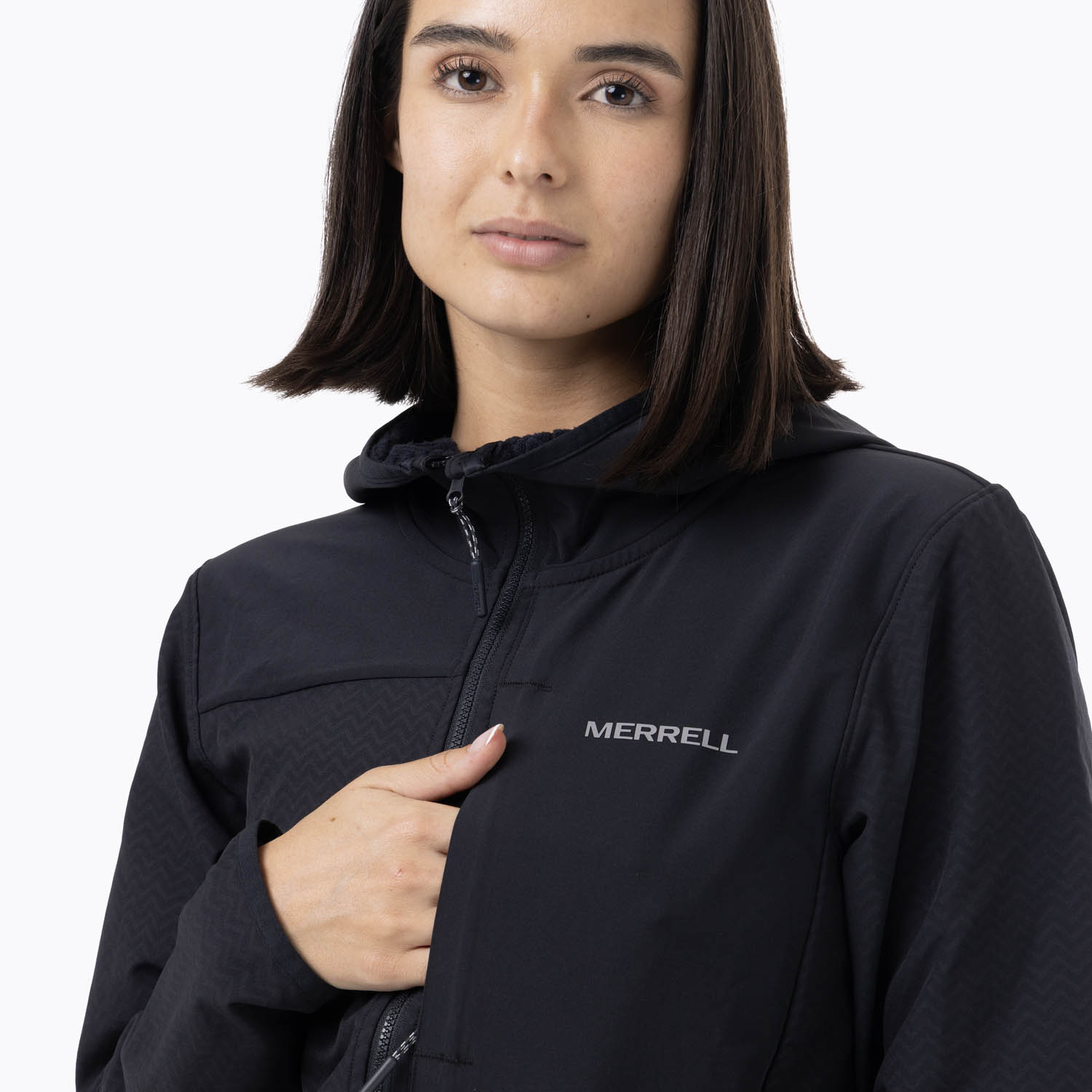 CASACA MUJER SWEATSHIRT FULL ZIPPER NEGRO - 8