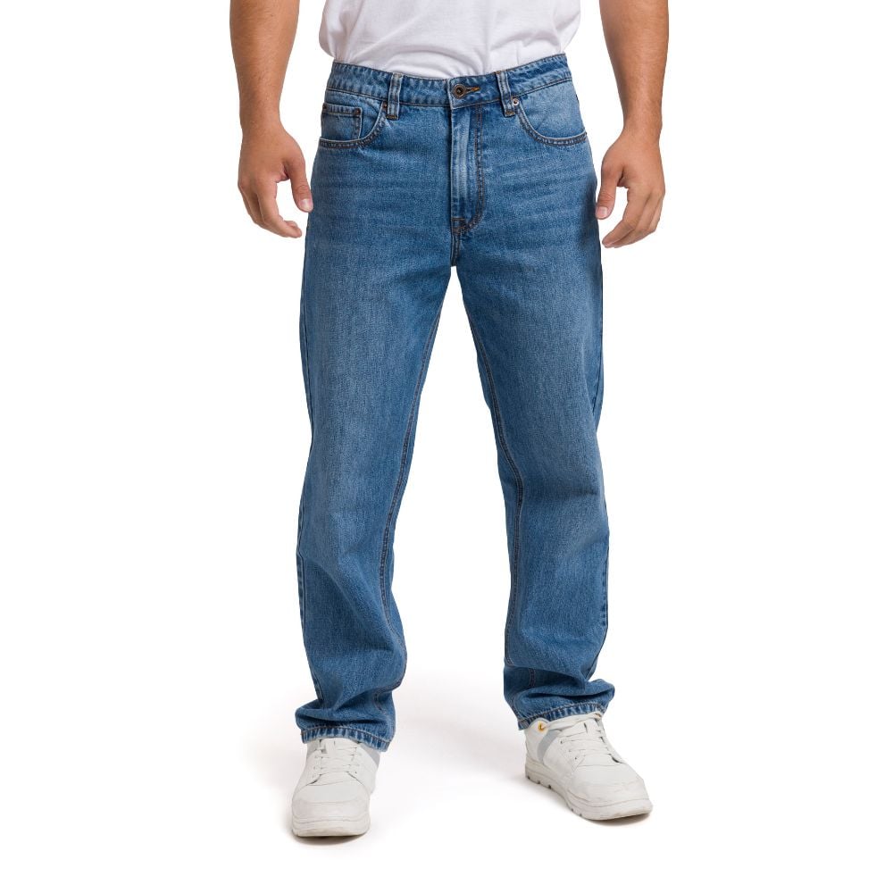 PANTALÓN HOMBRE RIGID DENIM STRAIGHT AZUL - 4