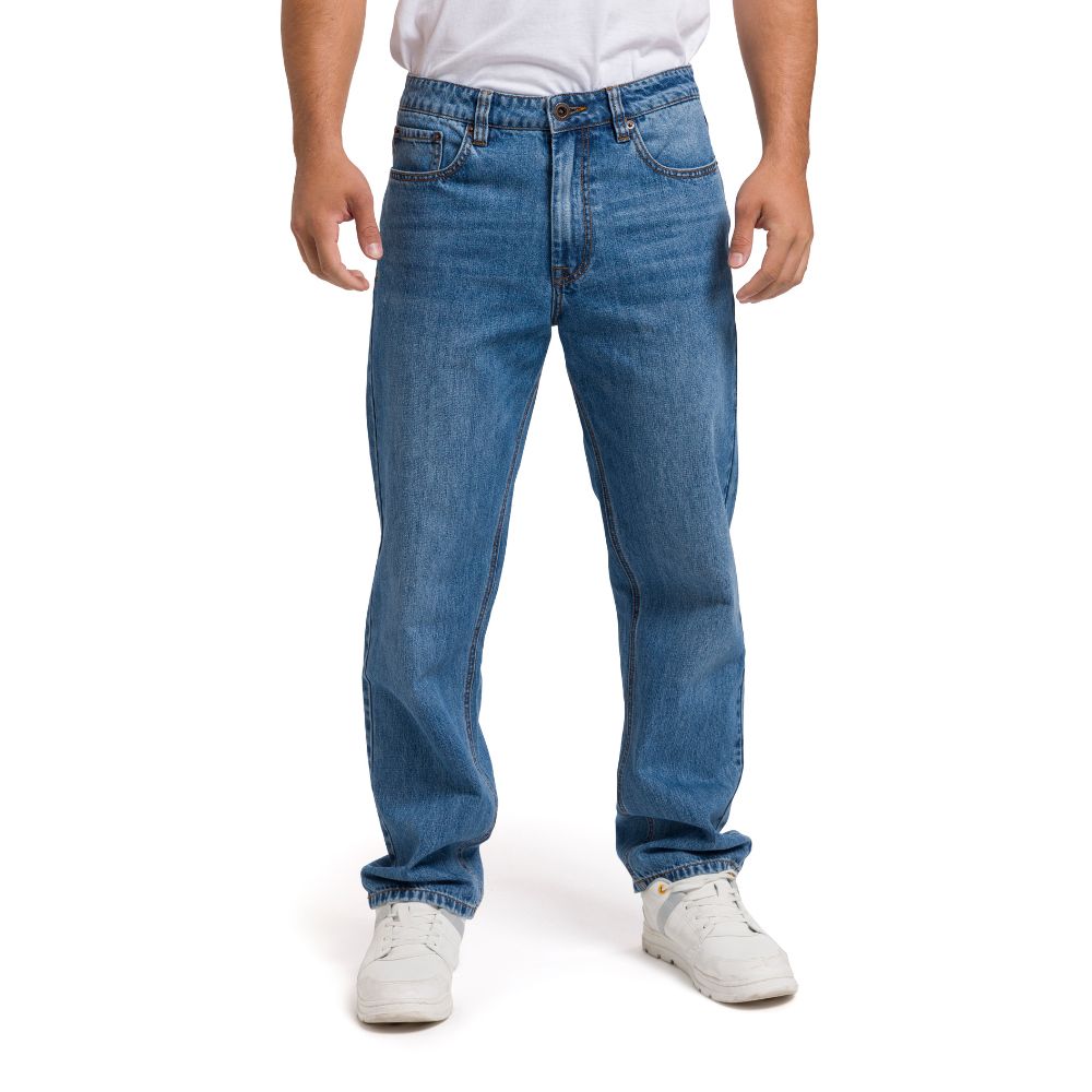 PANTALÓN HOMBRE RIGID DENIM STRAIGHT AZUL - 4