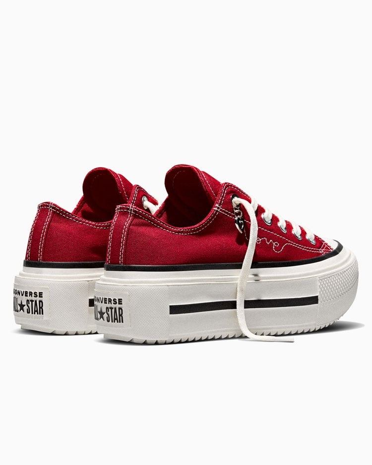 ZAPATILLAS MUJER CHUCK TAYLOR ALL STAR DOUBLE STACK PLATFORM HEARTS ROJO - 5
